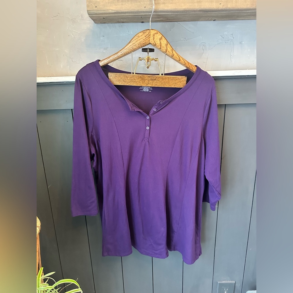 Lane Bryant Vibrant‎ Purple Women's Top Soft size 18/20